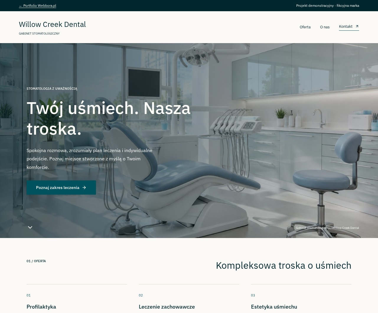 Podgląd strony Willow Creek Dental