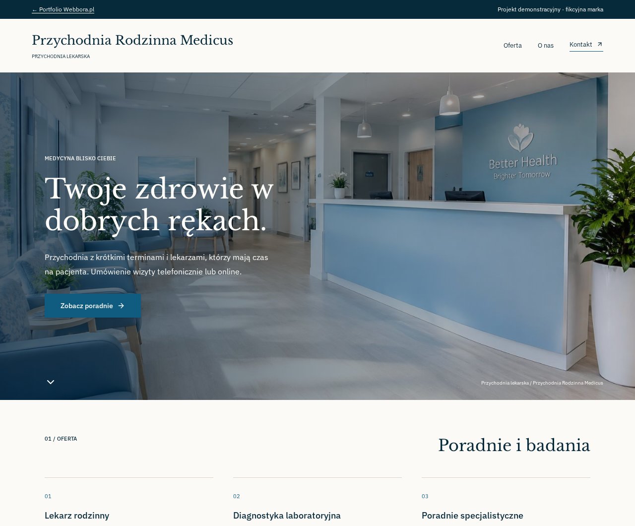 Podgląd strony Przychodnia Rodzinna Medicus
