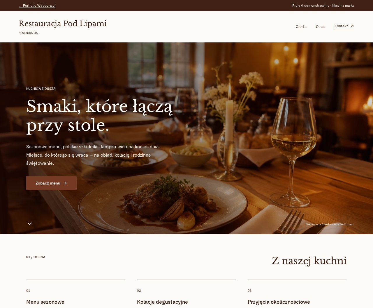 Podgląd strony Restauracja Pod Lipami